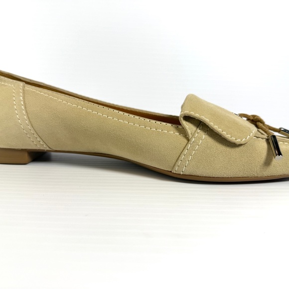 Tod’s Cream Beige Suede Flats. TOD’S Bowed Eve Driving Shoes. 7.5 - Picture 6 of 11